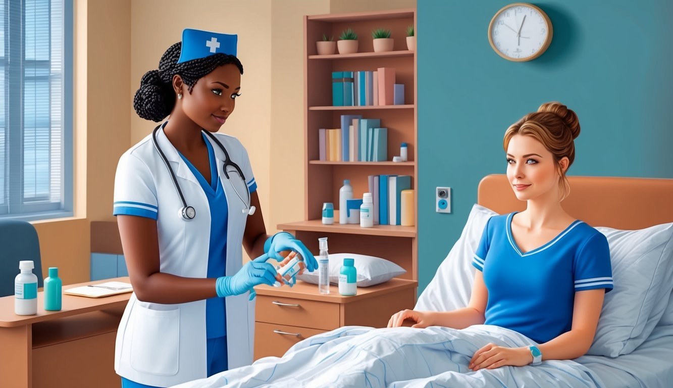 A psychiatric nurse observing therapy sessions and administering medications in a hospital setting