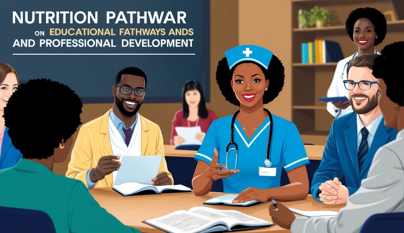 A nutrition nurse leading a seminar on educational pathways and professional development