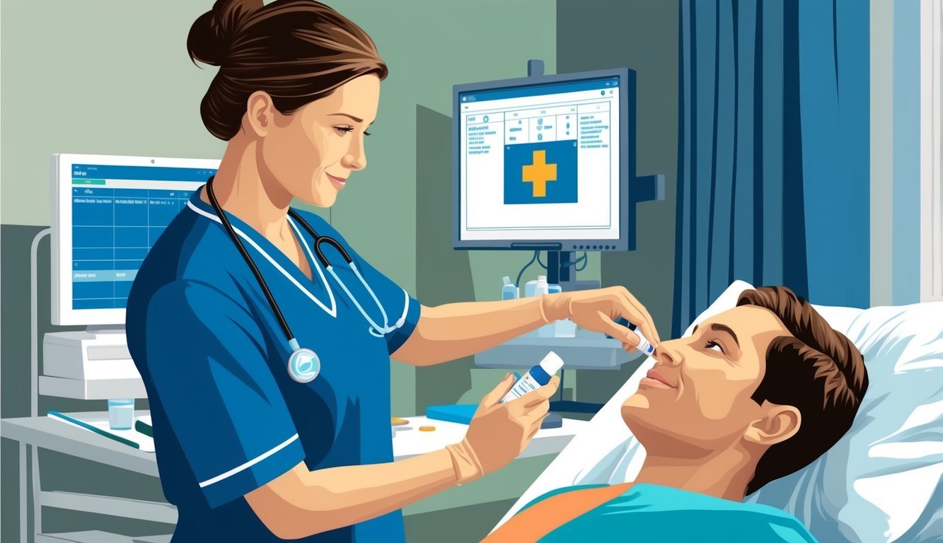 A nurse with a Bachelor of Science in Nursing (BSN) monitors a patient's vital signs and administers medication, contributing to improved patient outcomes