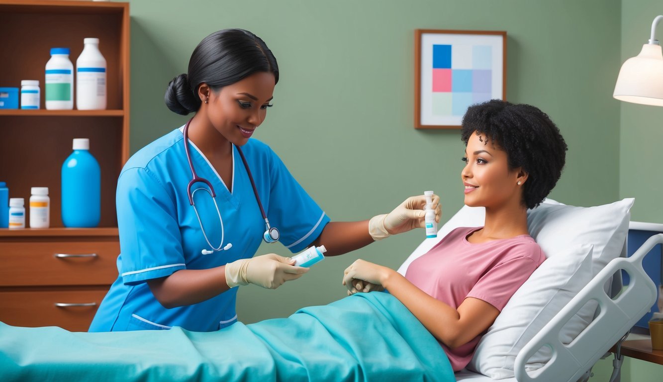 An LPN providing care, administering medication, and assisting patients in a healthcare setting